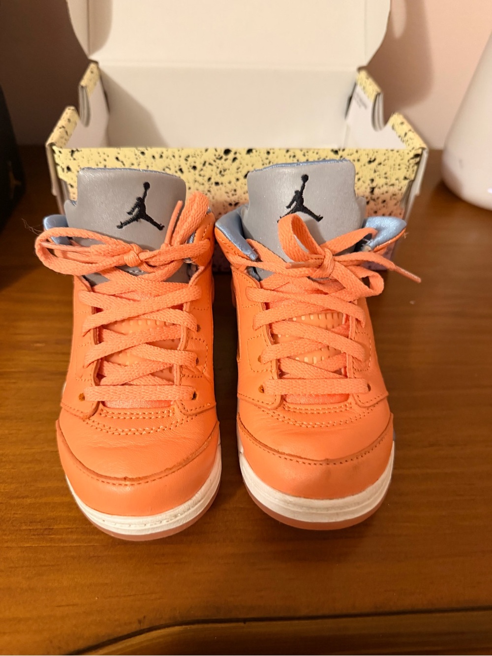 Nike Jordan 5 DJ Khaled Kids Orange/Gray/ blue High-Top Sneakers